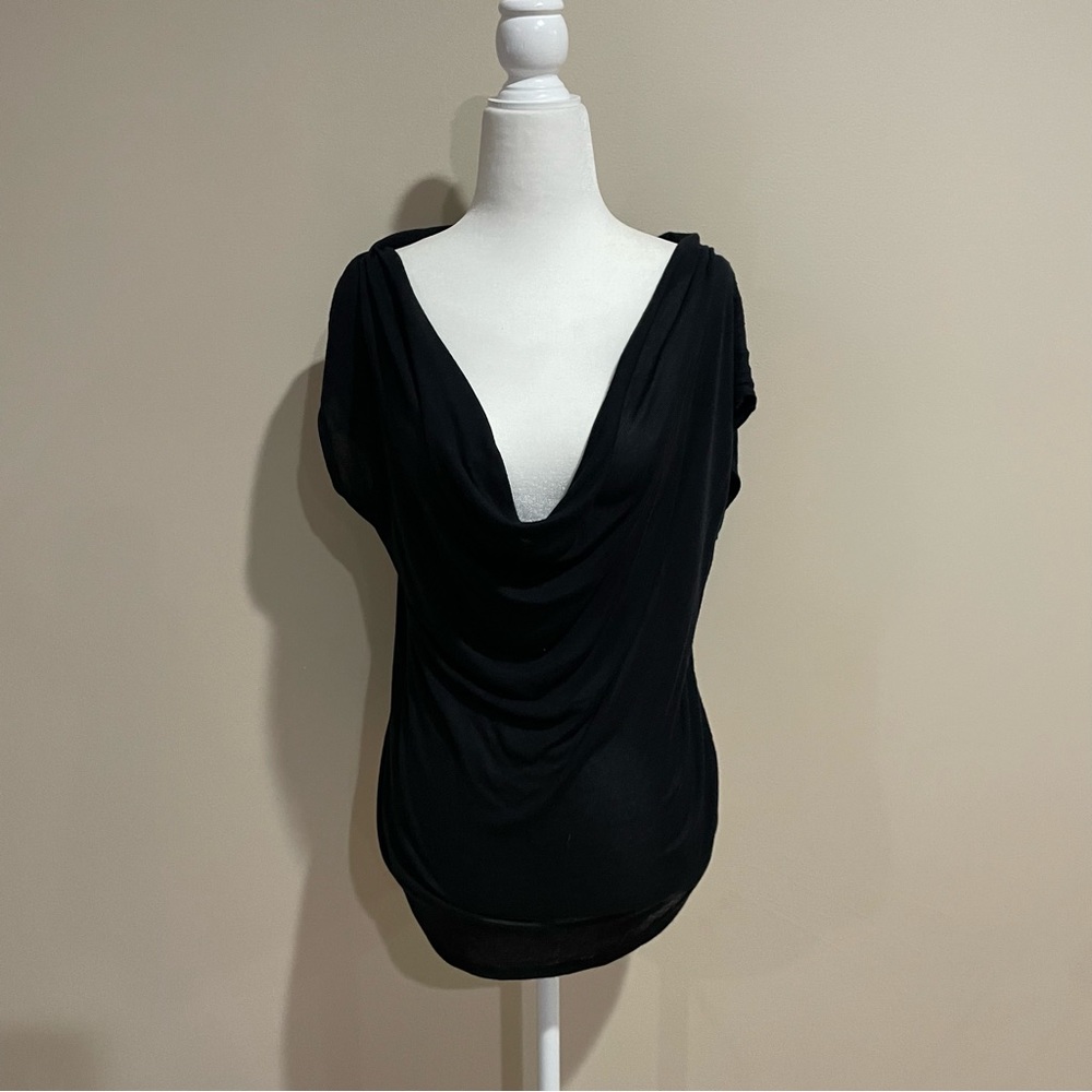 Victoria’s Secret Swoop Neck Black Blouse